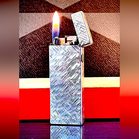Dunhill rollagas lighter silver-classic florentine model great working c… - Picture 3 of 5